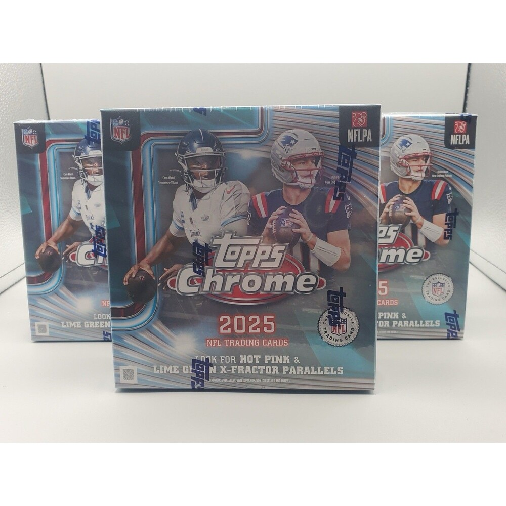 2025 Topps Chrome Football Mega Box (Factory Sealed) HOT Collector Cards
